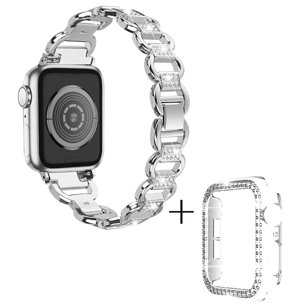 Metal Cover passer til Apple Watch Series 8 (45mm) / Apple Watch Series 7 45mm - Sรธlv#serie_1