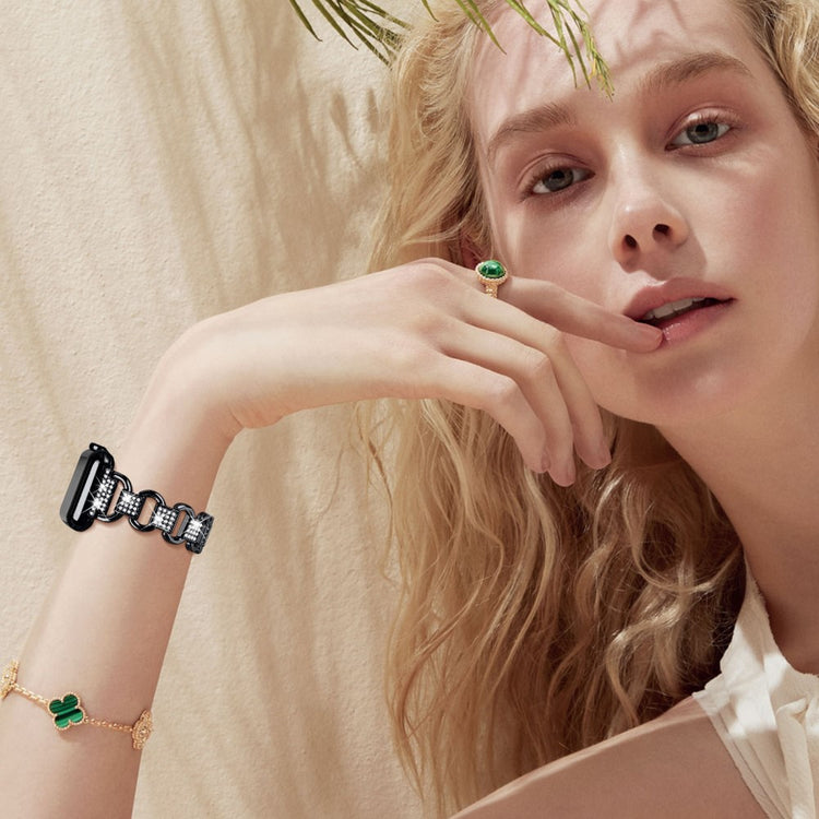 Metal Cover passer til Apple Watch Series 8 (45mm) / Apple Watch Series 7 45mm - Sort#serie_2