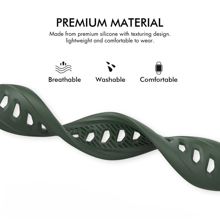 Mega Pænt Silikone Universal Rem passer til Apple Smartwatch - Grøn#serie_2