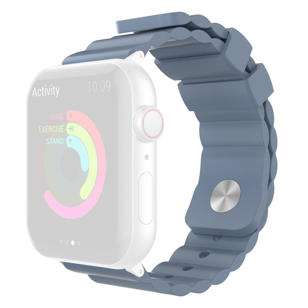 Rigtigt Slidstรฆrk Silikone Universal Rem passer til Apple Smartwatch - Blรฅ#serie_1
