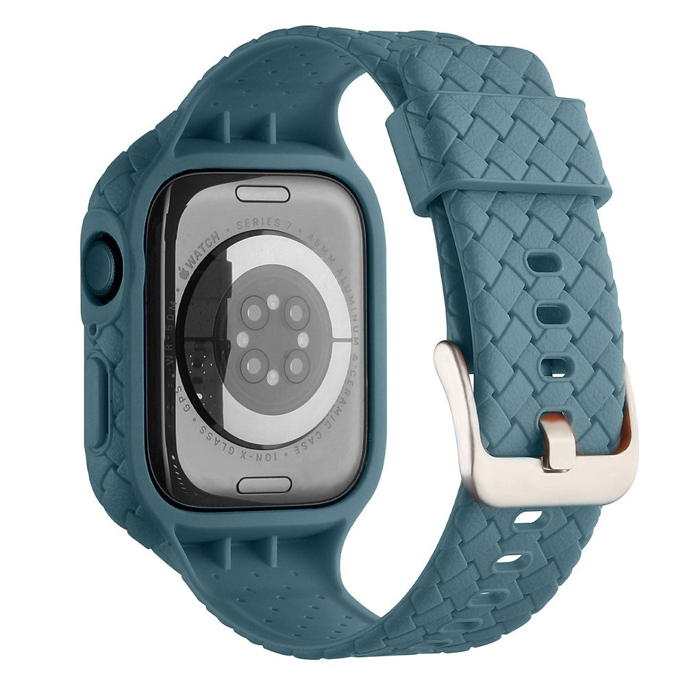 Metal Og Silikone Universal Rem passer til Apple Watch Series 8 (45mm) / Apple Watch Series 7 45mm - Blรฅ#serie_1