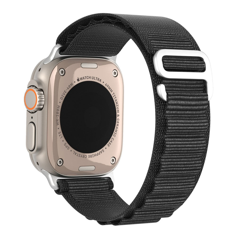 Rigtigt Pรฆnt Metal Og Nylon Universal Rem passer til Apple Smartwatch - Sort#serie_1