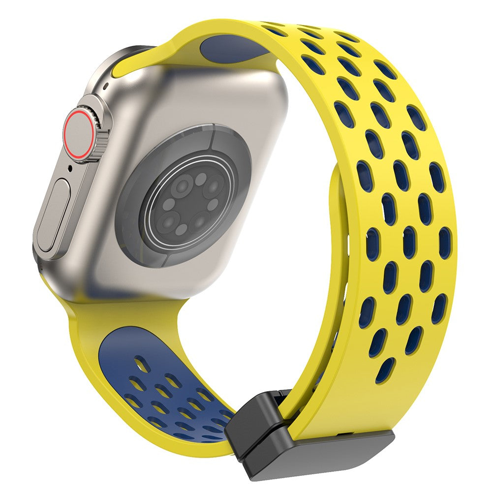 Mega Flot Silikone Universal Rem passer til Apple Smartwatch - Gul#serie_4