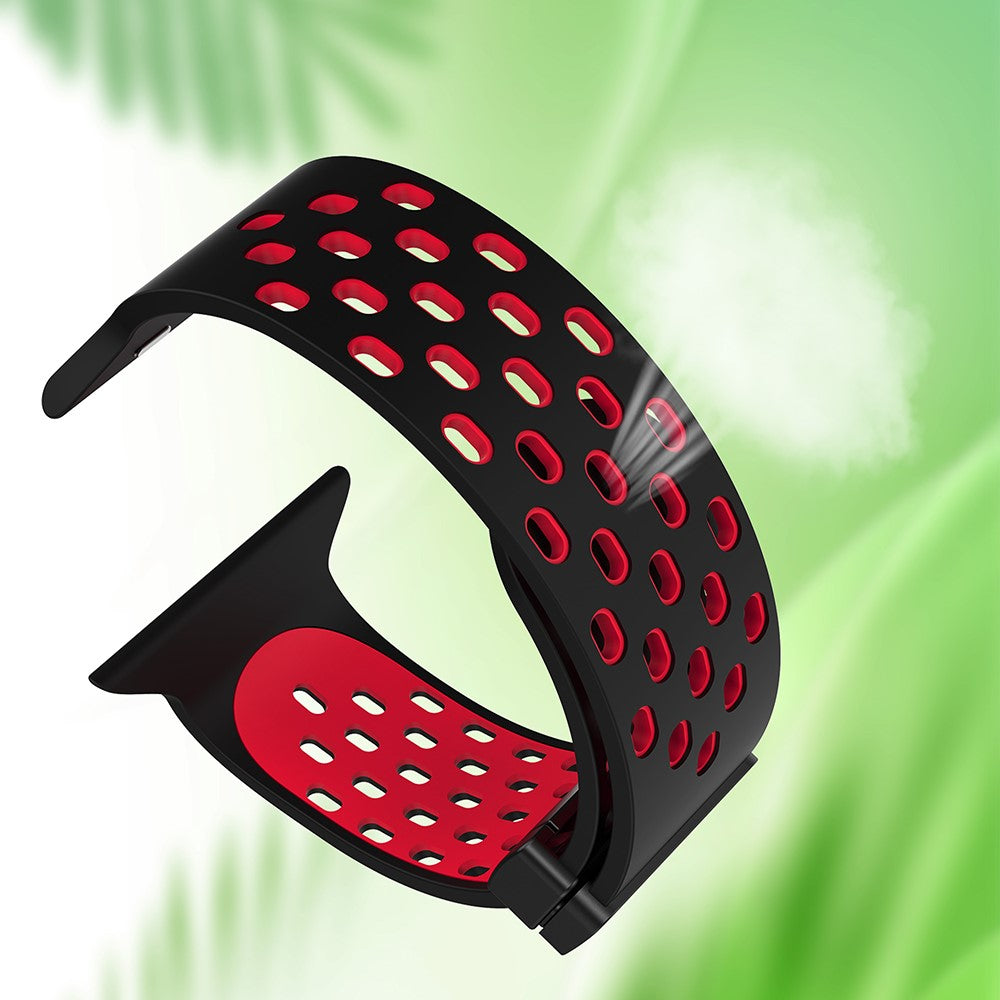 Mega Flot Silikone Universal Rem passer til Apple Smartwatch - Sort#serie_8