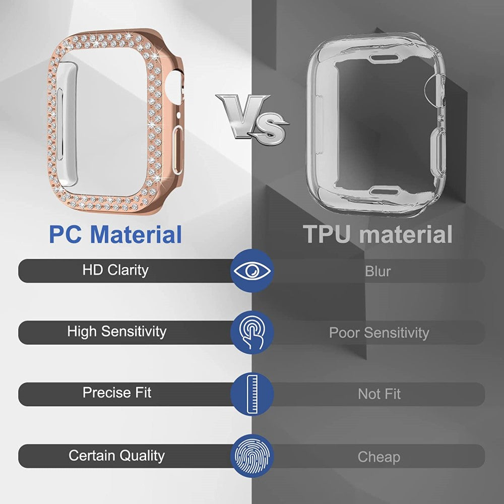 Vildt Godt Universal Apple Plastik og Rhinsten Cover - Pink#serie_4