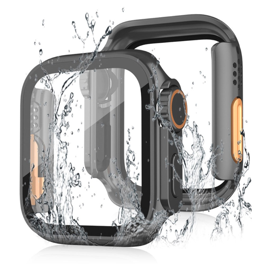 Vildt Godt Universal Cover med Skรฆrmbeskytter i Plastik og Hรฆrdet Glas passer til Apple Smartwatch - Sort#serie_1