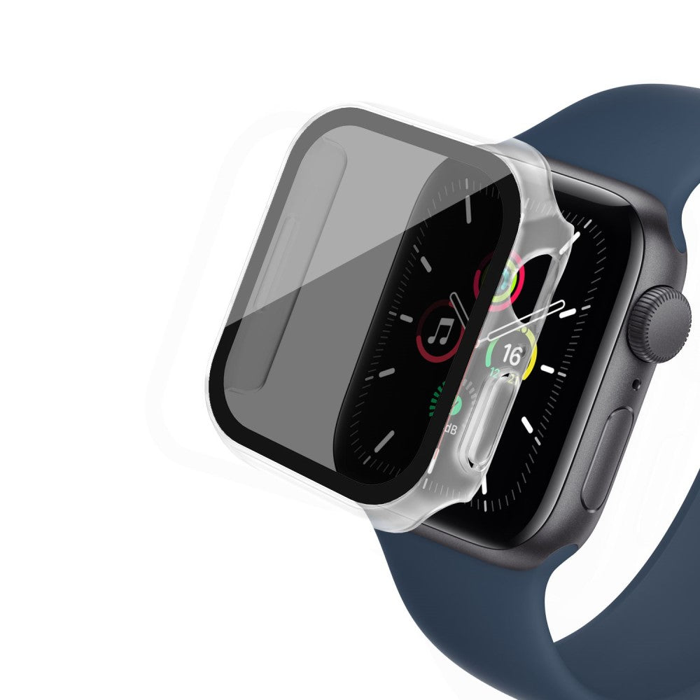 Fint Universal Cover med Skรฆrmbeskytter i Plastik og Hรฆrdet Glas passer til Apple Smartwatch - Gennemsigtig#serie_1