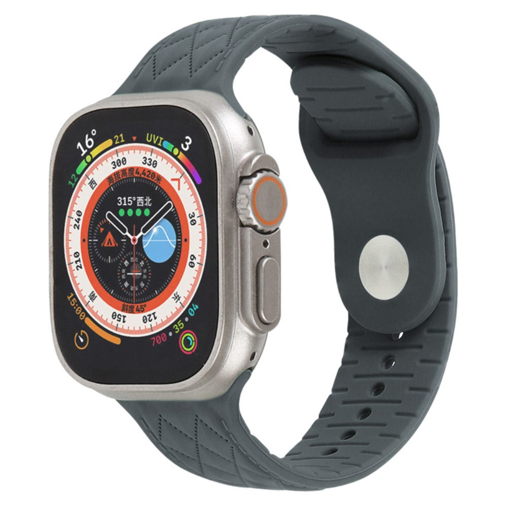 Mega Godt Silikone Universal Rem passer til Apple Smartwatch - Sølv#serie_1