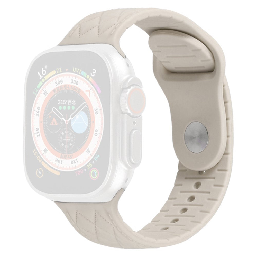 Apple Watch Series 9 45mm / Ultra 2 textured silicone strap - Starlight#serie_10