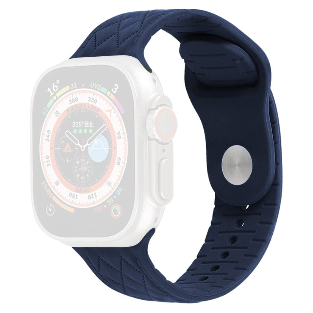 Apple Watch Series 9 45mm / Ultra 2 textured silicone strap - MIdnight Blue#serie_11