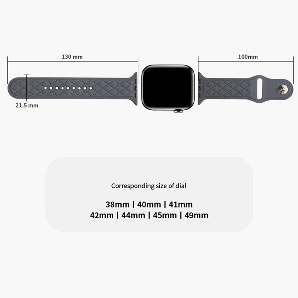 Apple Watch Series 9 45mm / Ultra 2 textured silicone strap - Wine Red#serie_13
