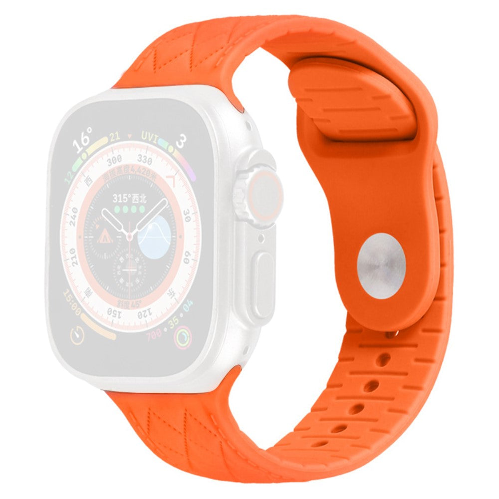 Apple Watch Series 9 45mm / Ultra 2 textured silicone strap - Orange#serie_2