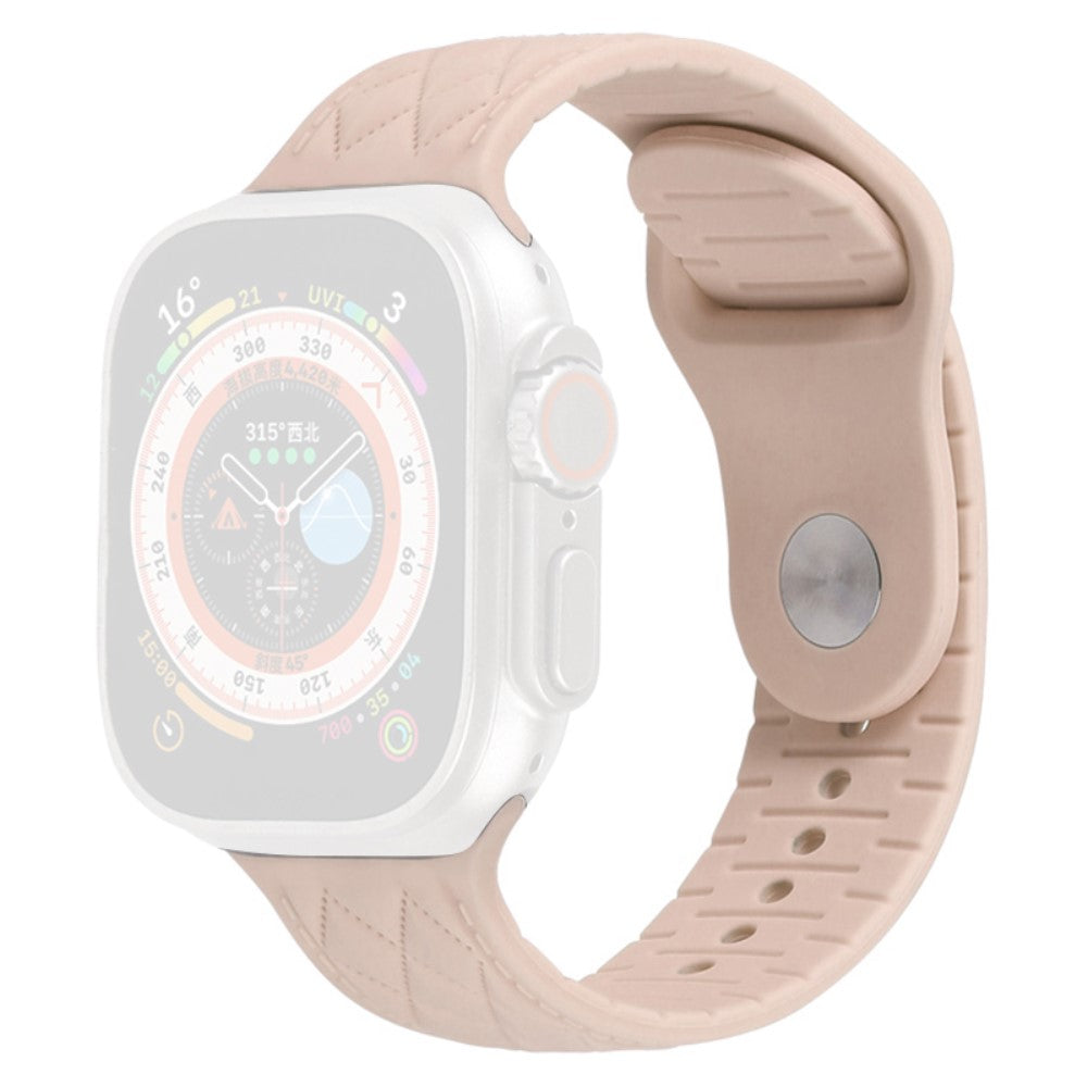 Apple Watch Series 9 45mm / Ultra 2 textured silicone strap - Pink#serie_5