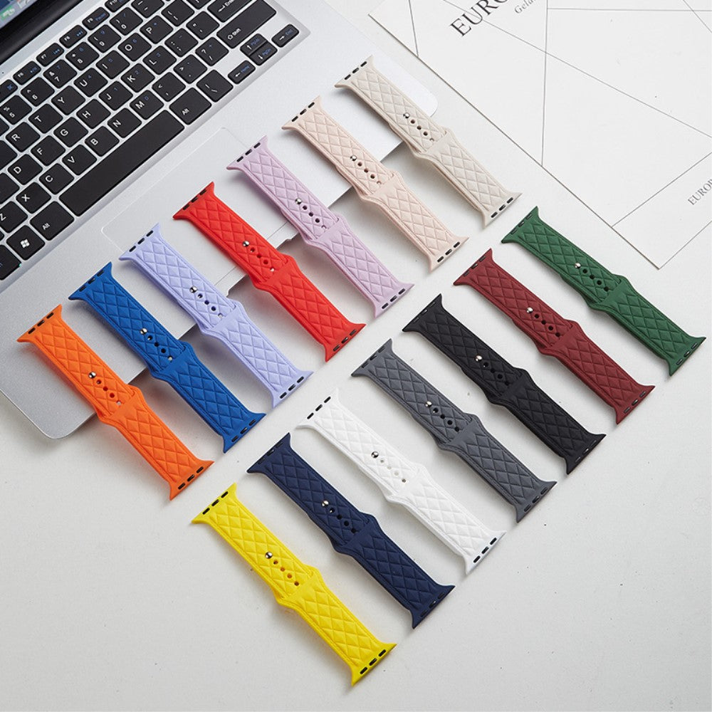 Mega Godt Silikone Universal Rem passer til Apple Smartwatch - Lilla#serie_8