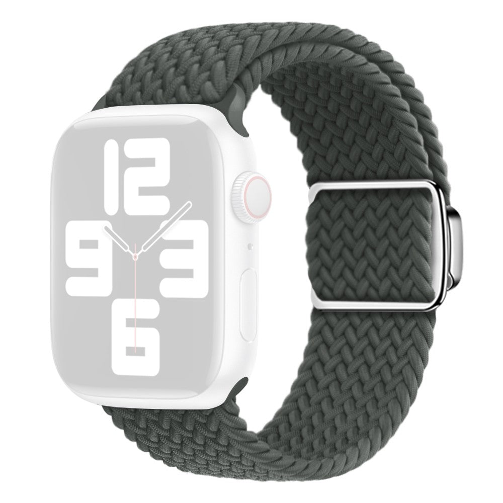 Apple Watch Series 9 41mm nylon braided strap - Dark Grey#serie_10