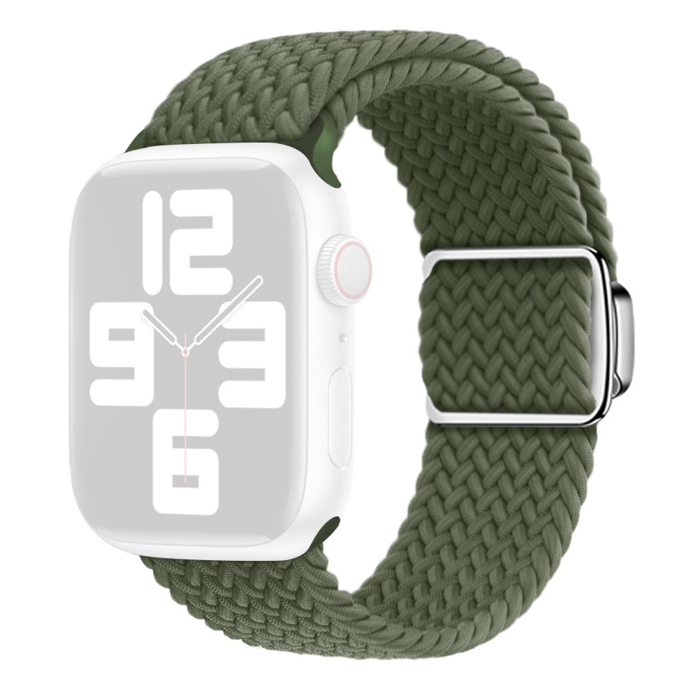 Apple Watch Series 9 41mm nylon braided strap - Dark Green#serie_4