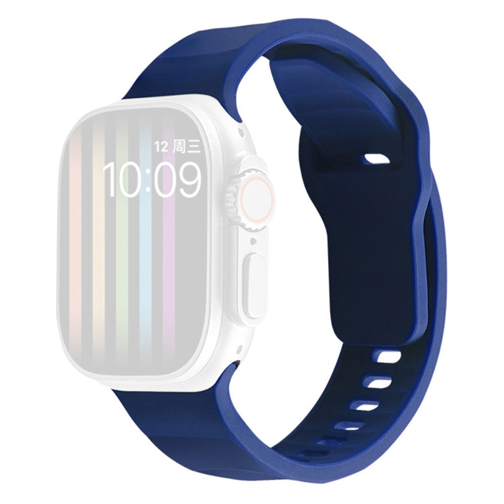 Apple Watch Series 9 41mm wavy style silicone strap - Midnight Blue#serie_11