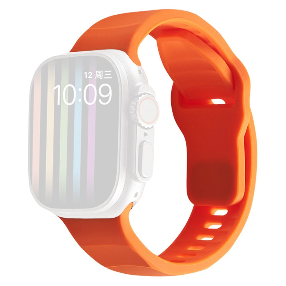 Apple Watch Series 9 41mm wavy style silicone strap - Orange#serie_4