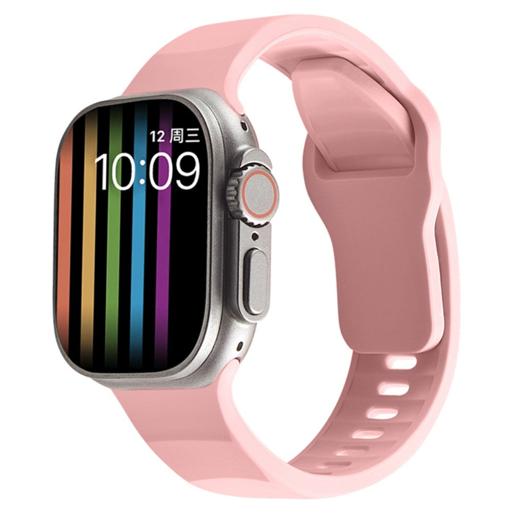 Mega Komfortabel Silikone Universal Rem passer til Apple Smartwatch - Pink#serie_5