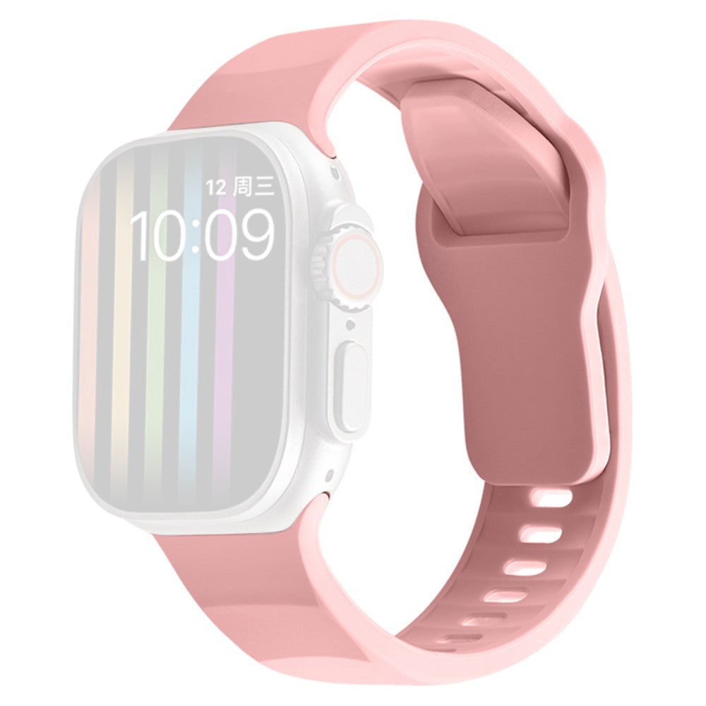 Apple Watch Series 9 41mm wavy style silicone strap - Pink#serie_5