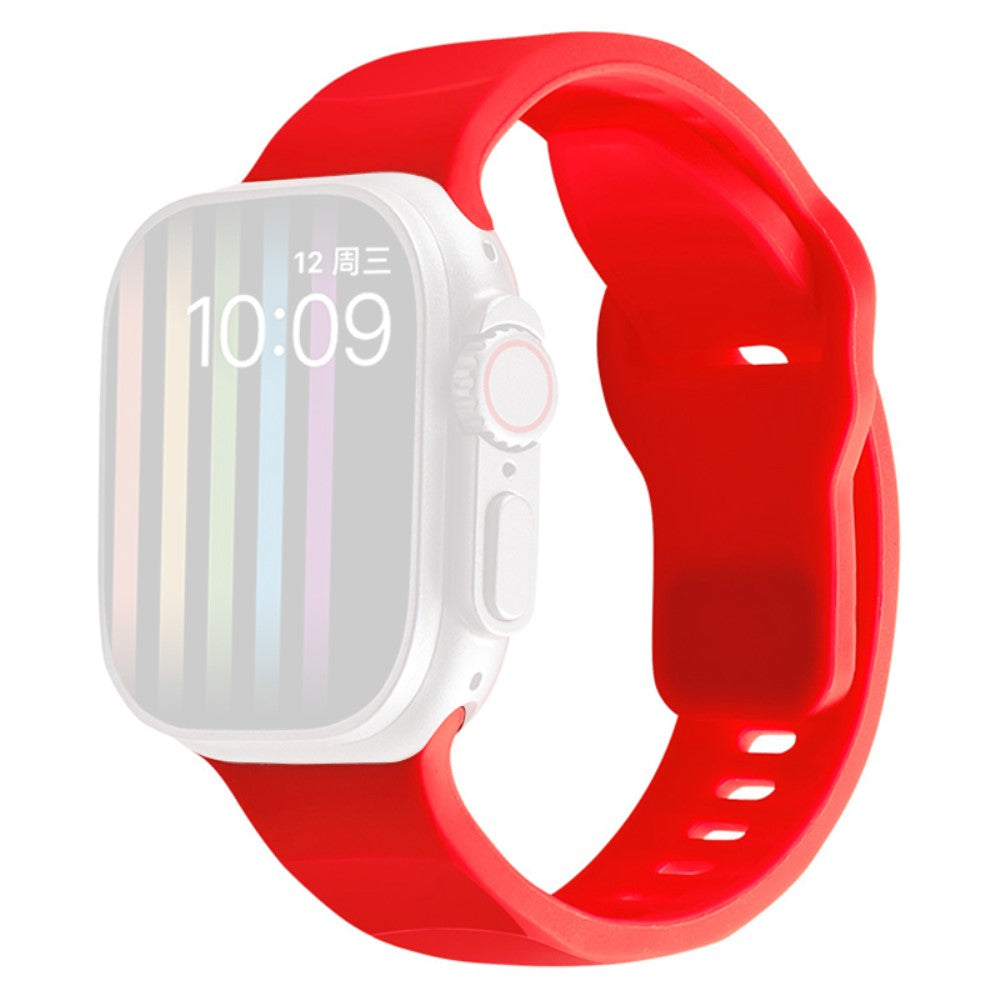 Apple Watch Series 9 41mm wavy style silicone strap - Red#serie_8