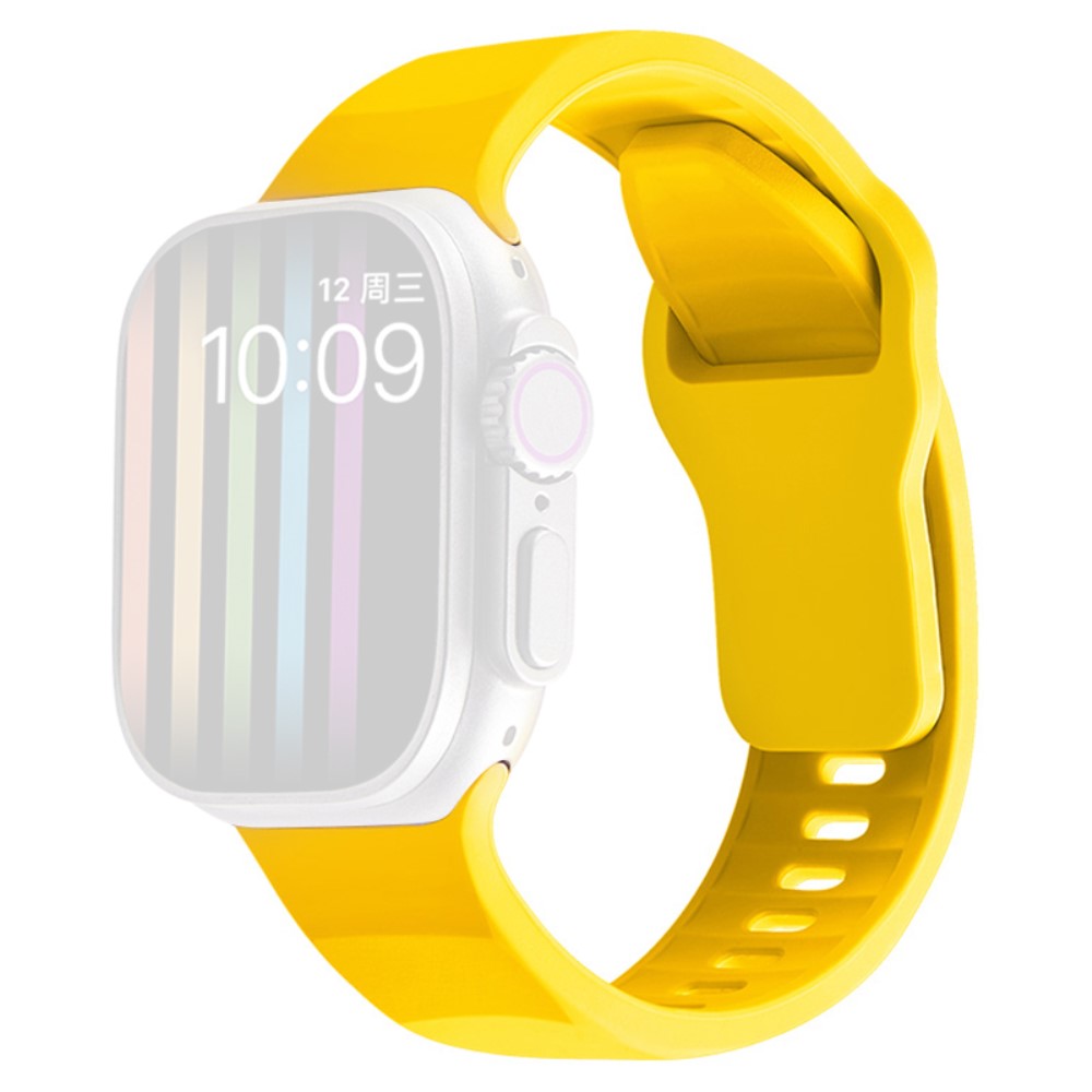 Apple Watch Series 9 41mm wavy style silicone strap - Yellow#serie_9