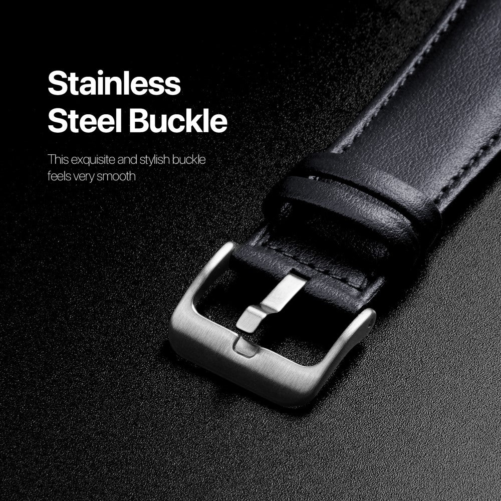 Skøn Metal Og Kunstlæder Universal Rem passer til Apple Smartwatch - Blå#serie_2