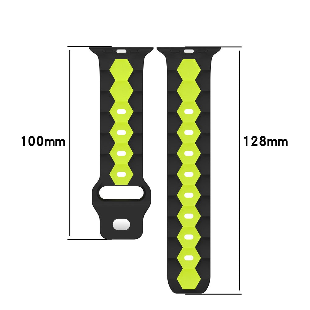 Smuk Silikone Universal Rem passer til Apple Smartwatch - Sort#serie_7