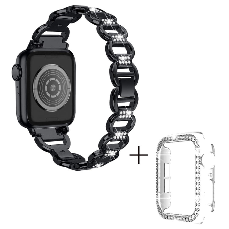 Apple Watch Series 3/2/1 38mm rhinestone décor alloy strap with transparent cover#serie_2