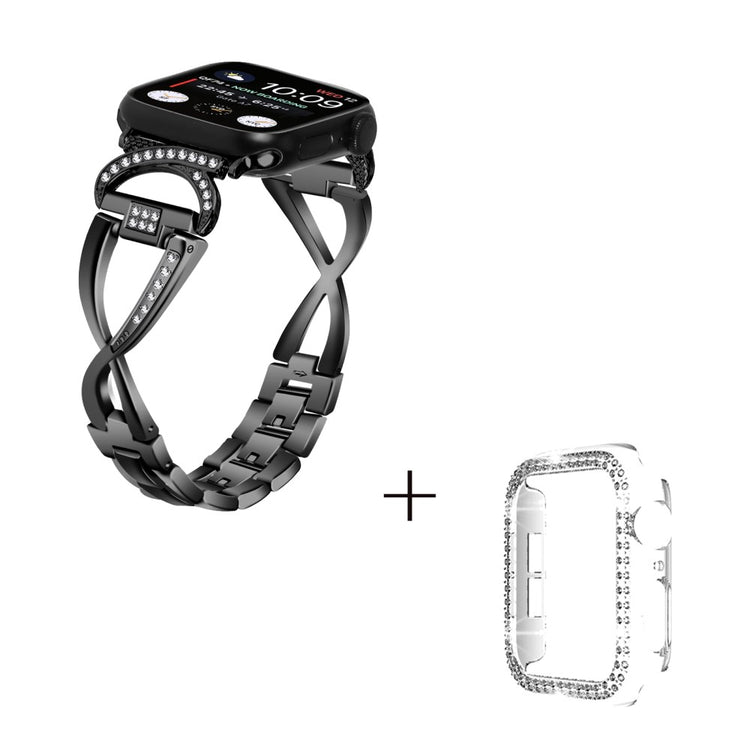 Metal Cover passer til Apple Watch Series 1-3 38mm - Sort#serie_1