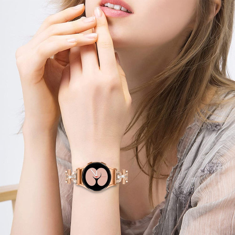 Klassisk Metal Og Rhinsten Universal Rem passer til Samsung Smartwatch - Pink#serie_4
