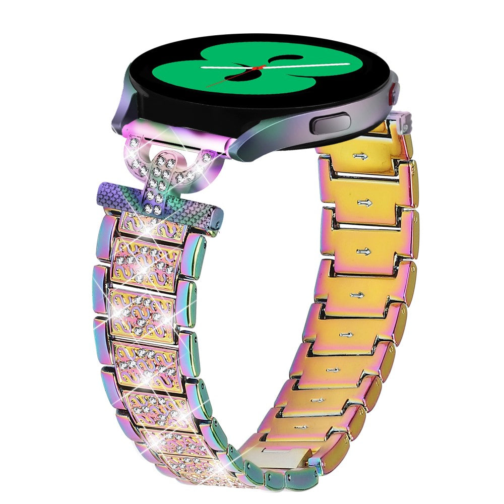 Yndigt Metal Og Rhinsten Universal Rem passer til Samsung Smartwatch - Flerfarvet#serie_4