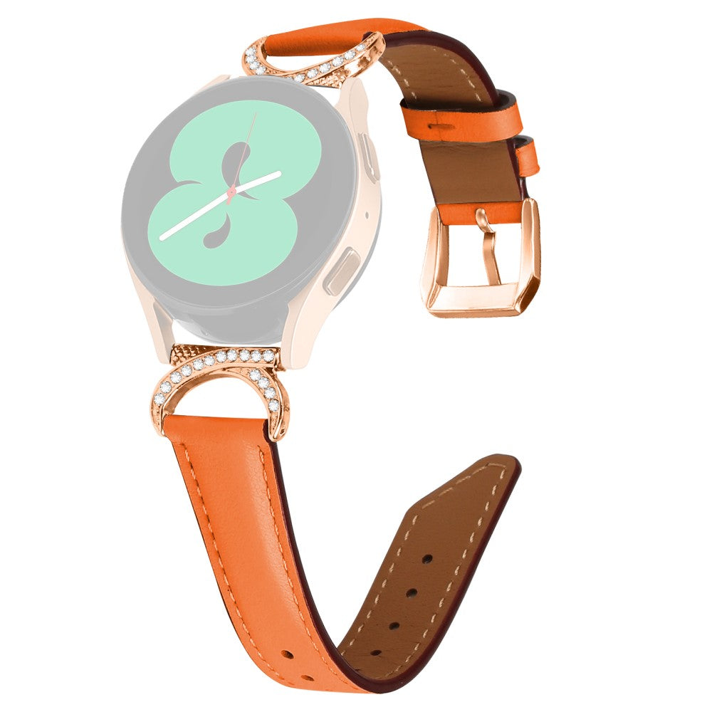 Vildt Holdbart Kunstlรฆder Universal Rem passer til Samsung Smartwatch - Orange#serie_1
