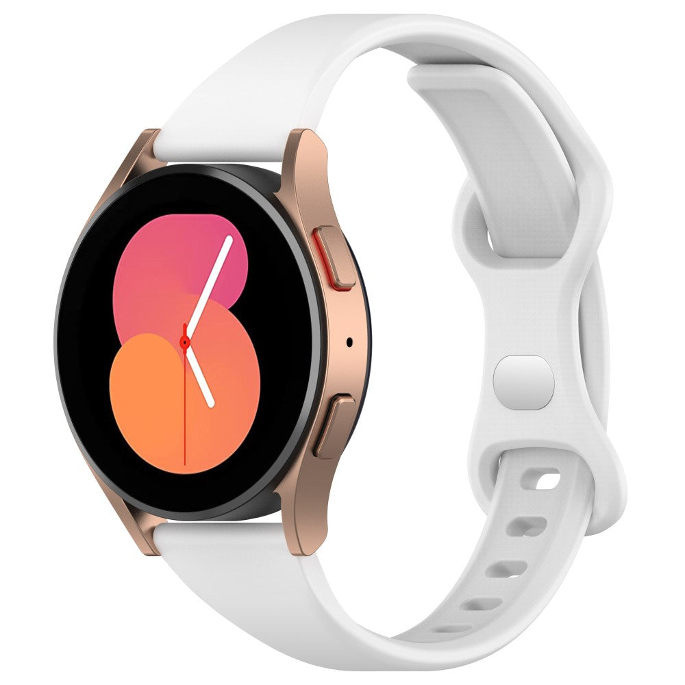 Rigtigt Rart Silikone Universal Rem passer til Smartwatch - Hvid#serie_2