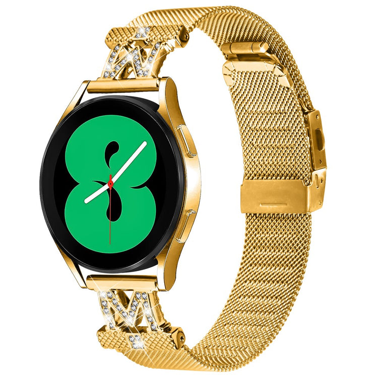 Vildt Flot Metal Og Rhinsten Universal Rem passer til Smartwatch - Guld#serie_1