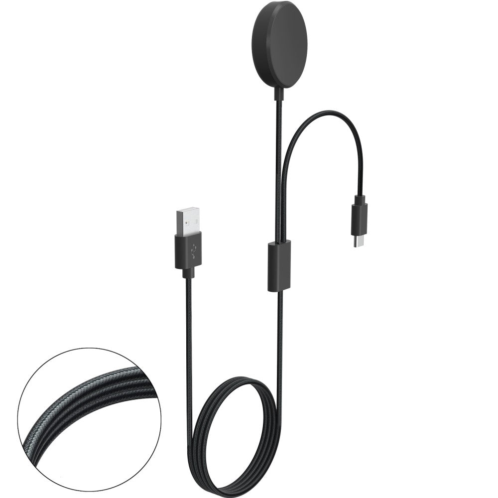 Plastik Type-C Ladestation passer til Samsung Smartwatch - Sort#serie_037