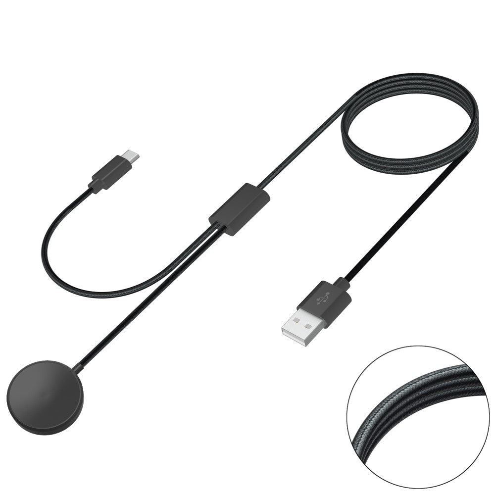 Plastik Type-C Ladestation passer til Samsung Smartwatch - Sort#serie_037