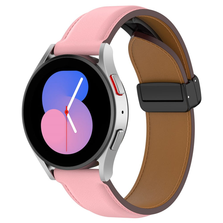 Vildt Godt Ægte Læder Universal Rem passer til Samsung Smartwatch - Pink#serie_3