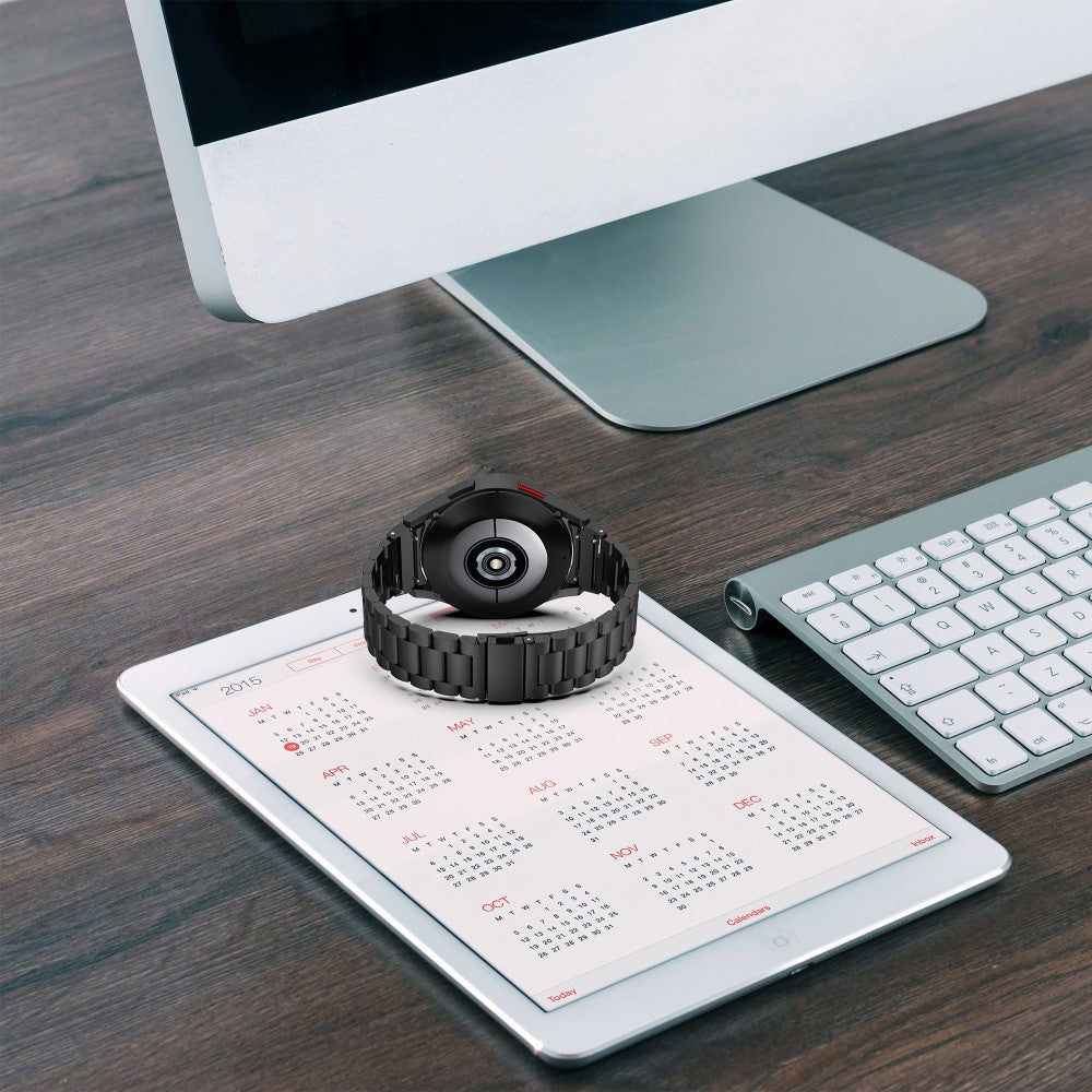 Glimrende Metal Universal Rem passer til Samsung Smartwatch - Sort#serie_1