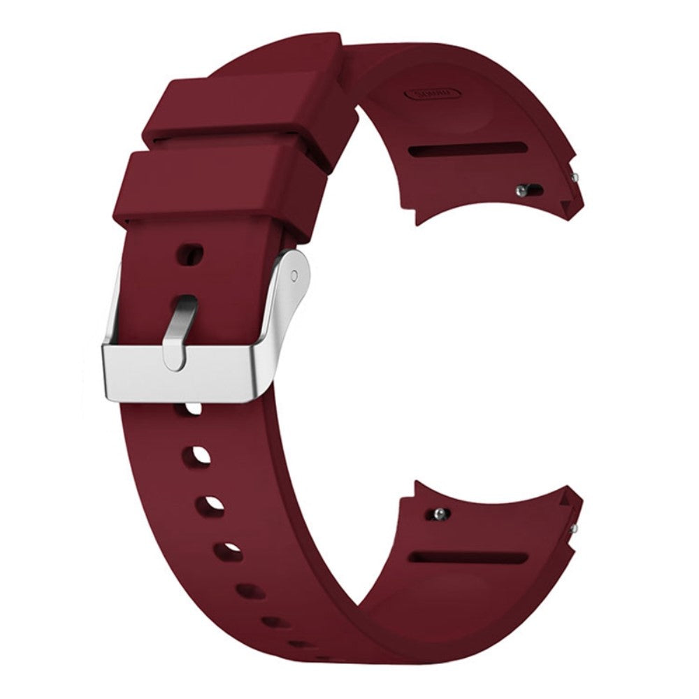 Silicone strap with silver buckle for Samsung Galaxy Watch 6 / 5 / 4 / 3 (41mm) - Wine Red#serie_5
