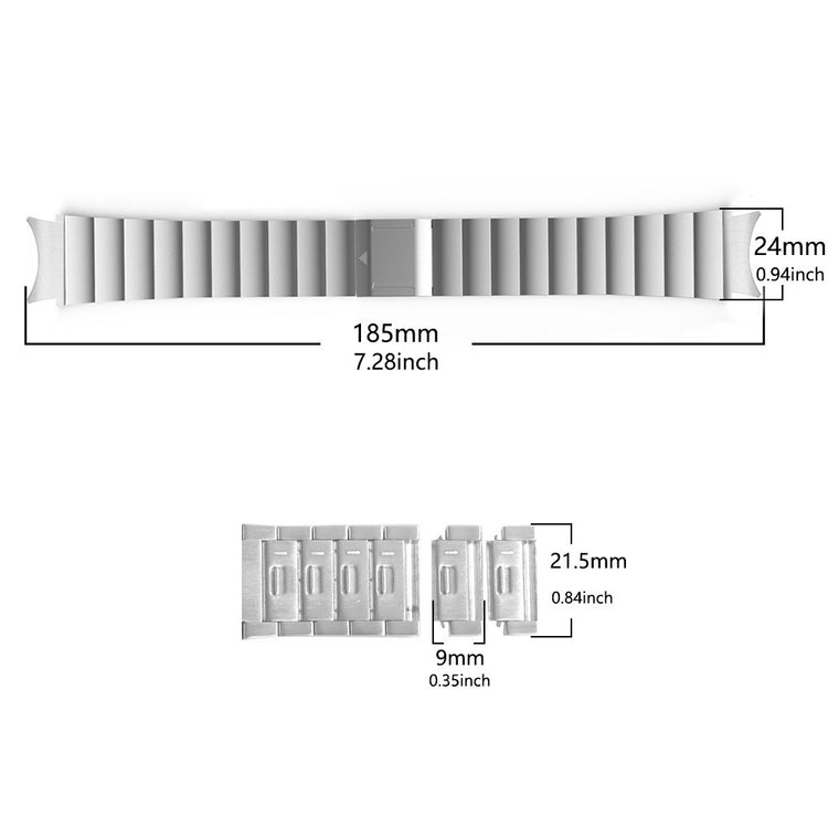 Samsung Galaxy Watch 6 / 5 / 4 stainless steel strap with magnetic buckle - Titanium Grey#serie_3