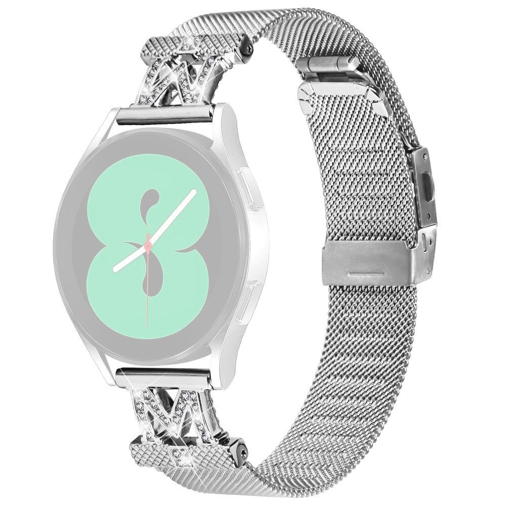 20mm Samsung Galaxy Watch 6 / 6 Classic rhinestone dรฉcor stainless steel strap - Silver#serie_1