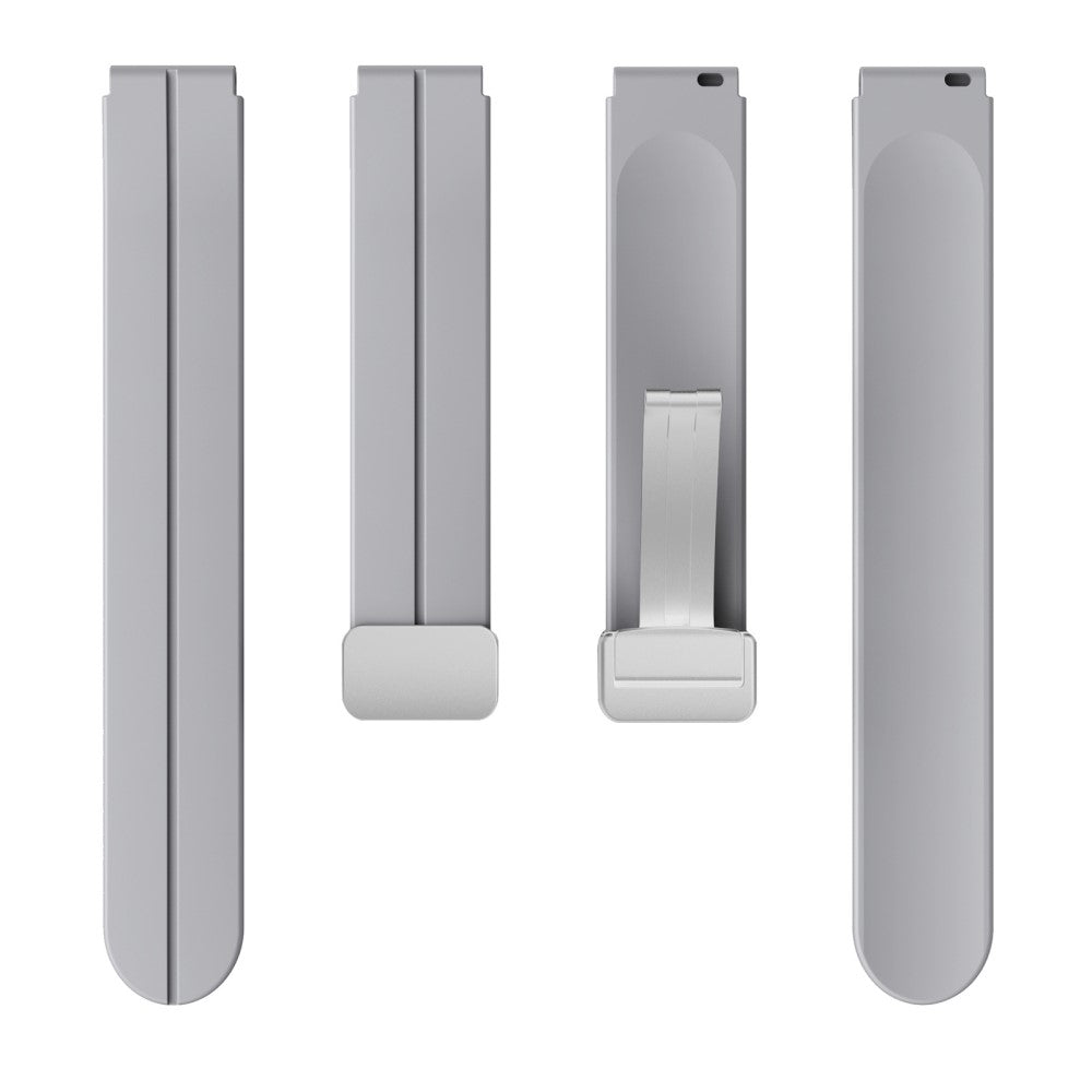 Helt Vildt Komfortabel Silikone Universal Rem passer til Smartwatch - Sølv#serie_7