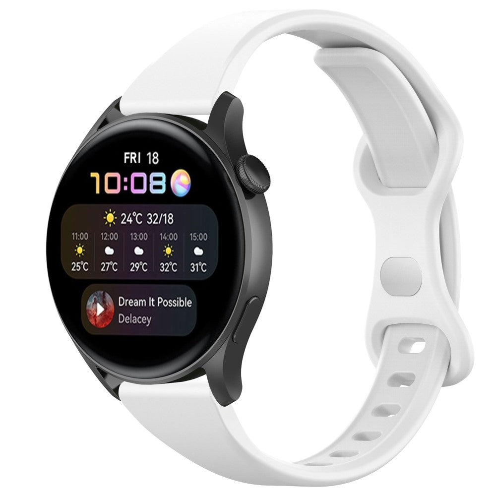 Superflot Silikone Universal Rem passer til Smartwatch - Hvid#serie_2