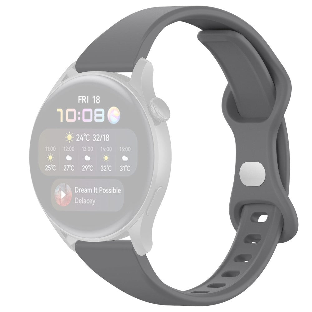 Superflot Silikone Universal Rem passer til Smartwatch - Sølv#serie_3