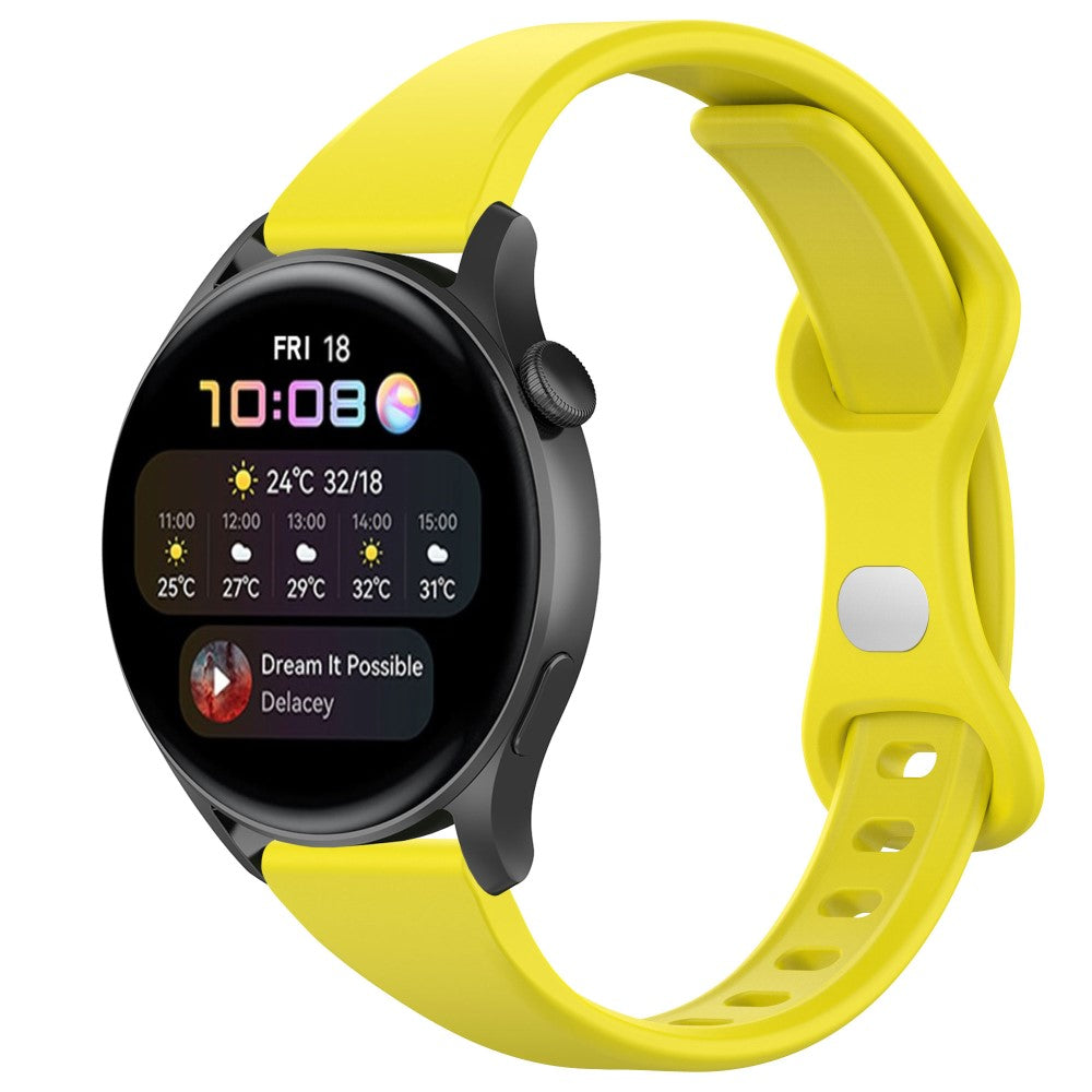 Superflot Silikone Universal Rem passer til Smartwatch - Gul#serie_6