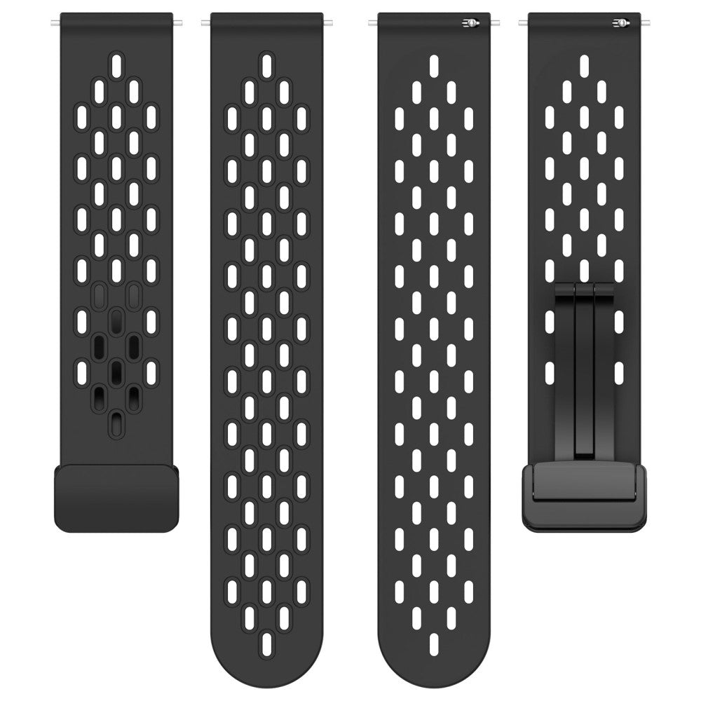 Vildt Smuk Metal Og Silikone Universal Rem passer til Smartwatch - Sort#serie_1