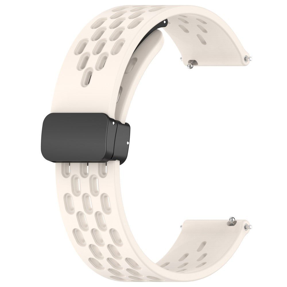 Vildt Smuk Metal Og Silikone Universal Rem passer til Smartwatch - Hvid#serie_15