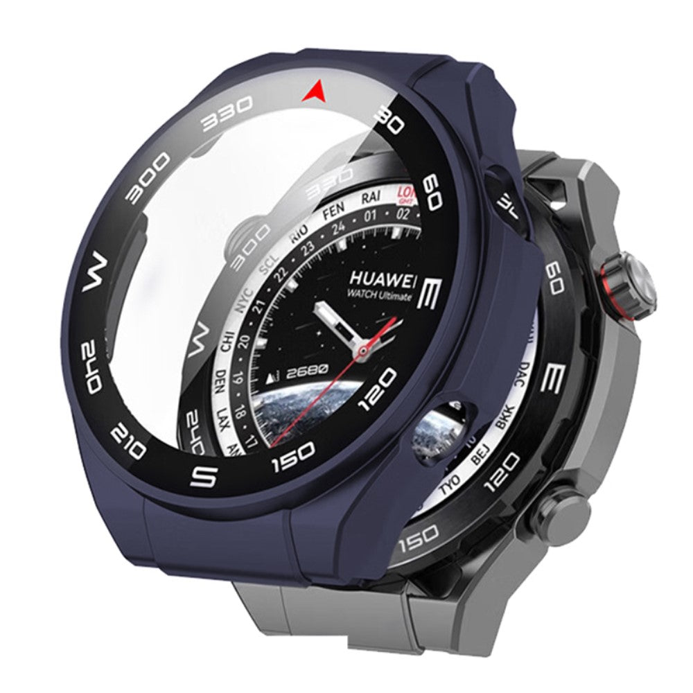Fint Cover med Skรฆrmbeskytter i Plastik og Glas passer til Huawei Watch Ultimate - Blรฅ#serie_1