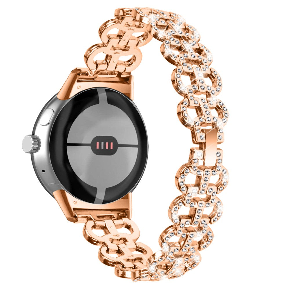 Meget Kรธnt Metal Og Rhinsten Rem passer til Google Pixel Watch - Pink#serie_1